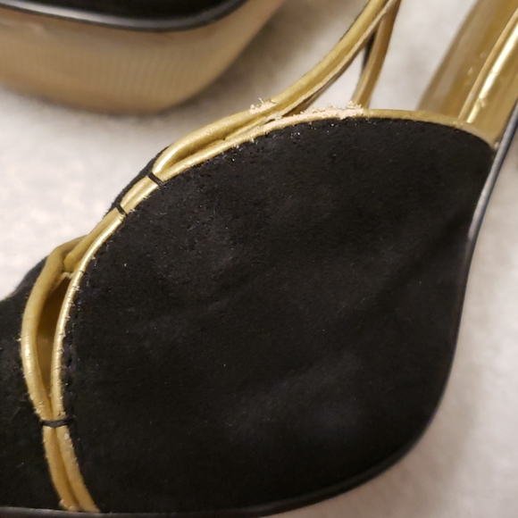 Audrey Brooke stilettos, black & gold, 6.5 - Picture 12 of 16